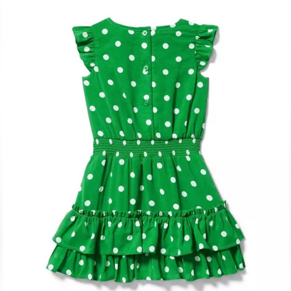 Janie and Jack Green Polka Dot Dress - Picture 2 of 5